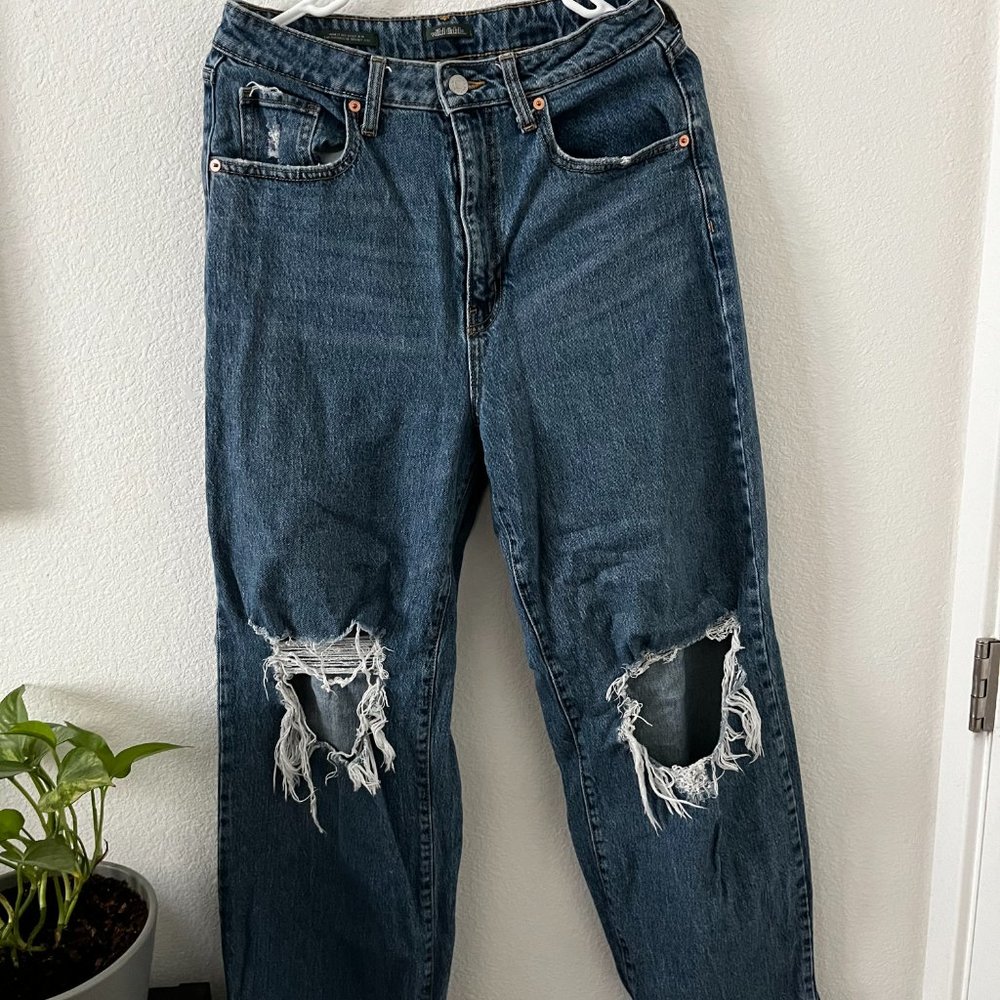 Wild Fable Wide Leg Women's Distressed Blue Jeans (8/29R)